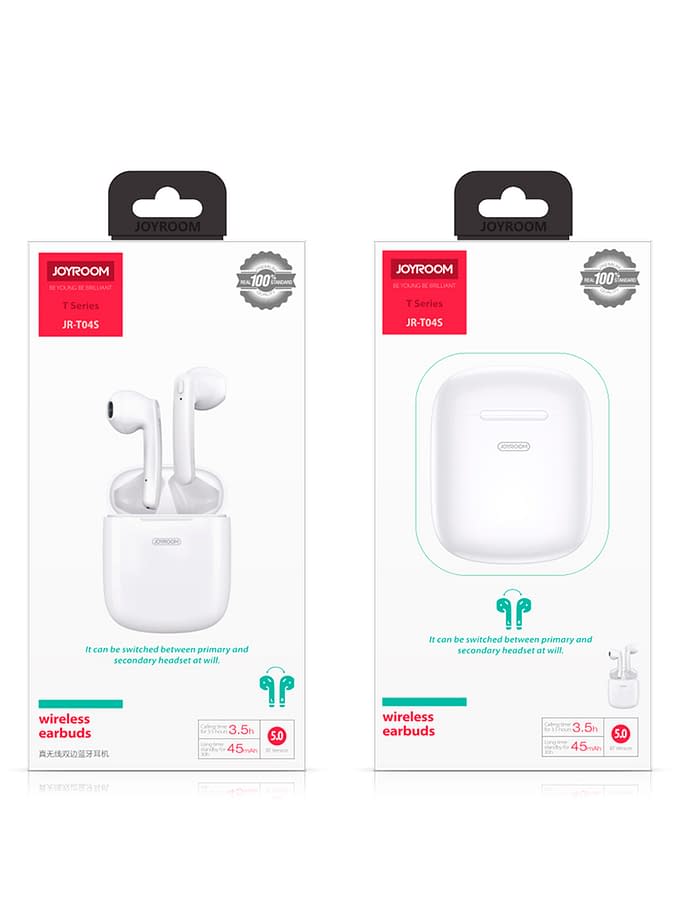 Audífonos inalámbricos blancos con emparejamiento rápido