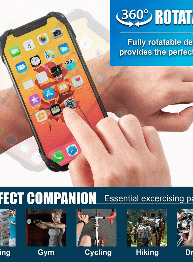 Brazalete portacelular fitness 360°